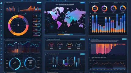 Poster - Detailed of a Social Media Analytics Dashboard Showcasing Key Performance Metrics Trends and Valuable Insights for Business and Marketing Professionals