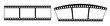 © Gabydesign21 - 35mm film strip vector design with 3 frames on white background. Black film reel symbol illustration to use for photography, television, cinema, photo frame.