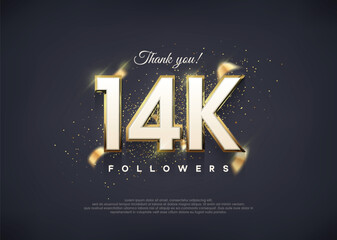 Wall Mural - A luxurious 14k figure for thanking followers.