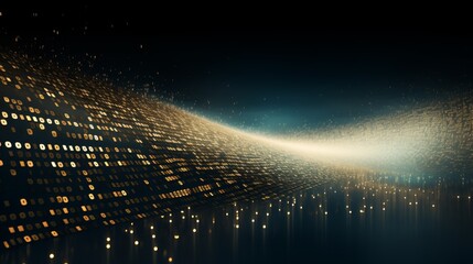 Aufkleber - A binary code sequence flowing like a river of data, representing the digital language that powers our world.