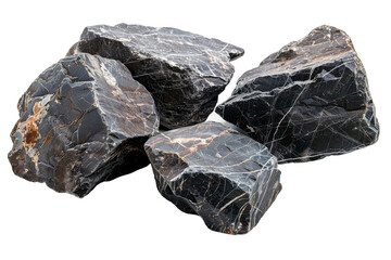 Sticker - [Transparent Background PNG]black rough stones