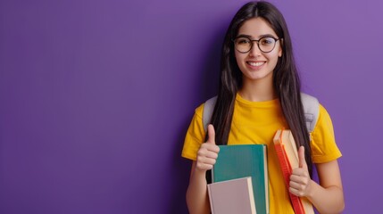 Poster - The Student with Books