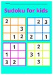 © EvaMur - A Sudoku game for kids with numbers. A task sheet for children. Developing logic, an educational game.