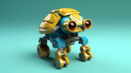 Turtle toy robot 3d
