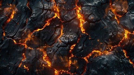 texture from glowing and burning logs Perfect for illustrating themes of energy, nature’s raw power