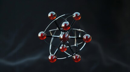 Poster - Carbon atom structure: Illustrate the carbon atom with its six protons, six neutrons, and six electrons, explaining its importance in organic chemistry.