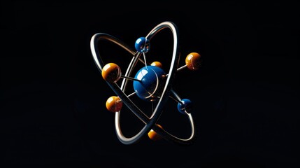 Poster - Depiction of a hydrogen atom: Show the simple structure of a hydrogen atom, with a single proton and electron, highlighting its fundamental role in chemistry