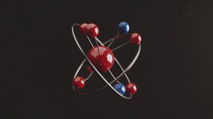 Poster - Depiction of a hydrogen atom: Show the simple structure of a hydrogen atom, with a single proton and electron, highlighting its fundamental role in chemistry
