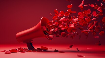 The Red Megaphone Petals