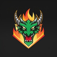 Wall Mural - dragon gaming logo. dragon logo to apps. dragon logo to turnament. dragon logo to company. dragon logo startup. dragon logo agency. chinese dragon symbol. tatto dragon.