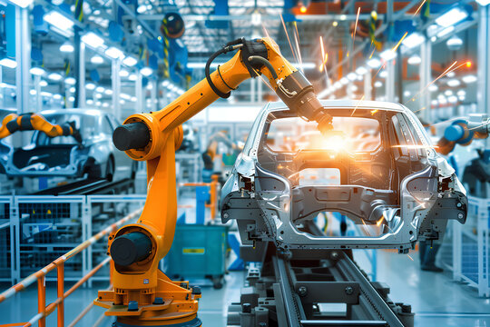 Car manufacturing technology using robots