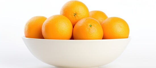 Poster - blur image of fresh and sweet mandarines orange over white background low light selective focus. Creative banner. Copyspace image