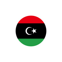 Wall Mural - Round Libya flag emblem design element