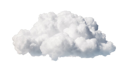 Wall Mural - Fluffy White Cloud on Transparent