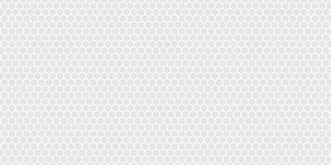 Honeycomb line art background. Simple beehive seamless pattern. Vector illustration of flat geometric texture symbol. hexagonal sign or cell icon. Honey bee hive, gray and white color.