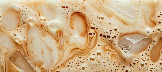 Canvas Print - iced coffee texture with milk background