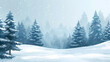 © ak159715 - Winter landscape with white pine trees on snow vector image