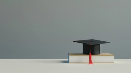 Wall Mural - The Graduation Cap and Books