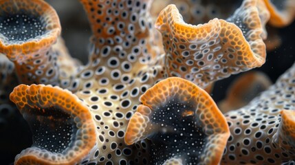 Wall Mural - Abstract Coral Textures, Close-up images of coral textures forming intricate abstract patterns