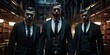 © Murda - a image of three men in suits standing in a hallway