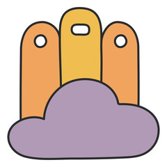 Poster - Modern design icon of cloud library

