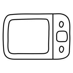 Canvas Print - Editable design icon of microwave oven 

