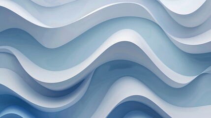 Wall Mural - Artificial intelligence generative wave background in blue and white.