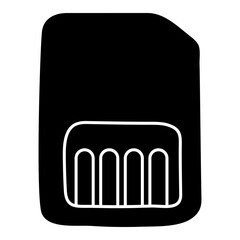 Poster - Premium design icon of memory card

