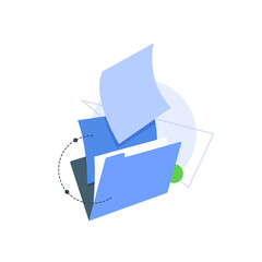Poster - open folder icon. folder with documents,empty folder,flat design icon vector illustration