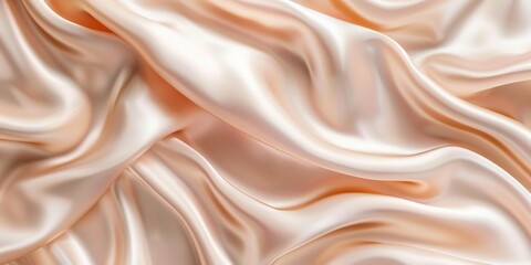 Poster - Smooth Peach Satin Fabric Texture