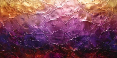 Poster - Abstract Purple and Gold Gradient Texture Painting