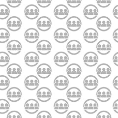 Sticker - Group of three people silhouettes seamless pattern