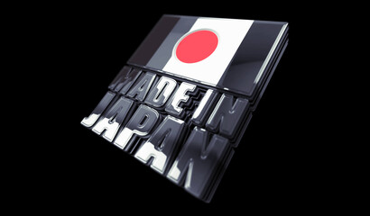 Wall Mural - Made in Japan symbol digital 3d illustration