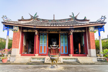 Wall Mural - Building view of the Dengyin Academy (Wenchang Temple) in Caotun, Nantou, Taiwan. The Academy worshiped Wenchang Dijun.