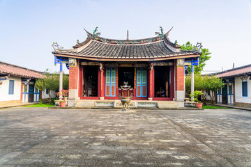 Wall Mural - Building view of the Dengyin Academy (Wenchang Temple) in Caotun, Nantou, Taiwan. The Academy worshiped Wenchang Dijun.