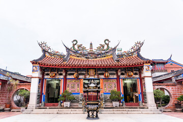 Wall Mural - Building view of the Lantian Academy (Wenchang Temple) in Nantou County, Taiwan. The Academy worshiped Wenchang Dijun.
