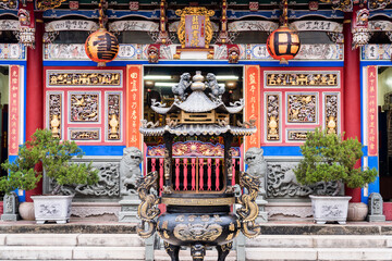 Wall Mural - Building view of the Lantian Academy (Wenchang Temple) in Nantou County, Taiwan. The Academy worshiped Wenchang Dijun.