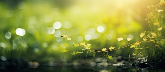 Poster - nature-themed bokeh copy space image.