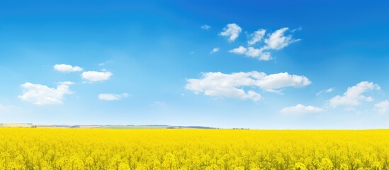 Vast expanse of a yellow field with copy space image available.