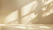 © Natchaya - Gentle light beige background with soft window shadow, minimalistic for product presentation