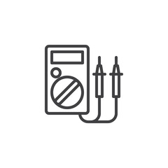 Canvas Print - Digital multimeter line icon