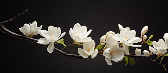 Aufkleber - Magnificent white Magnolia blossom with copy space image.