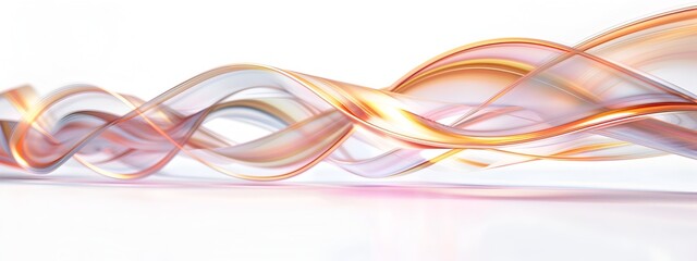 Poster - Mesmerizing Light Wave Refraction Abstract with Vibrant Gradient Flow