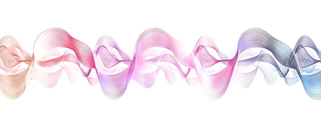 Poster - captivating light wave frequency modulation mesmerizing abstract digital artwork with fluid waves