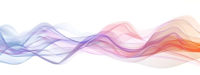 Poster - Monochromatic Light Wave Smooth Flowing Gradient in Pastel Hues on White Background