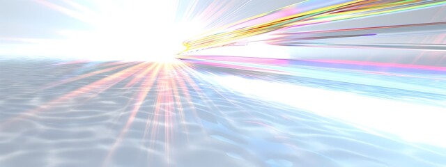 Poster - Light Wave Refracted by Prism Producing Colorful Spectrum