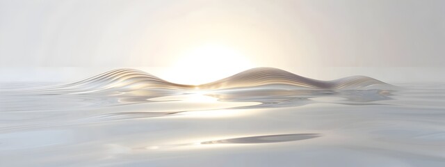 Poster - Mesmerizing Light Wave Reflection Tranquil Fluid Dynamics with Elegant Simplicity