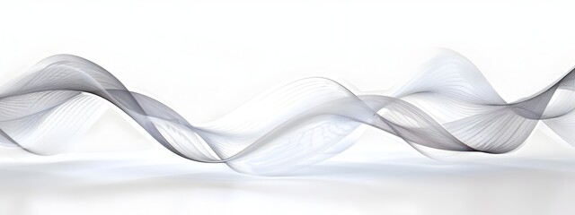 Poster - Continuous Light Wave Mesmerizing 3D Render of Fluid Abstract Shapes