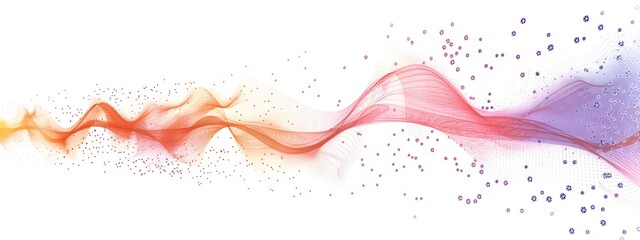 Poster - Captivating of a Light Wave Represented by Individual Photons  Showcasing a Vibrant  Fluid and