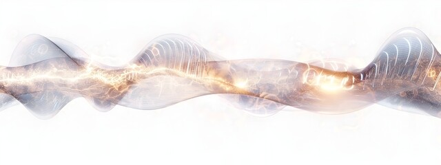 Poster - Mesmerizing Light Wave Flowing Through Ethereal Vacuum Backdrop